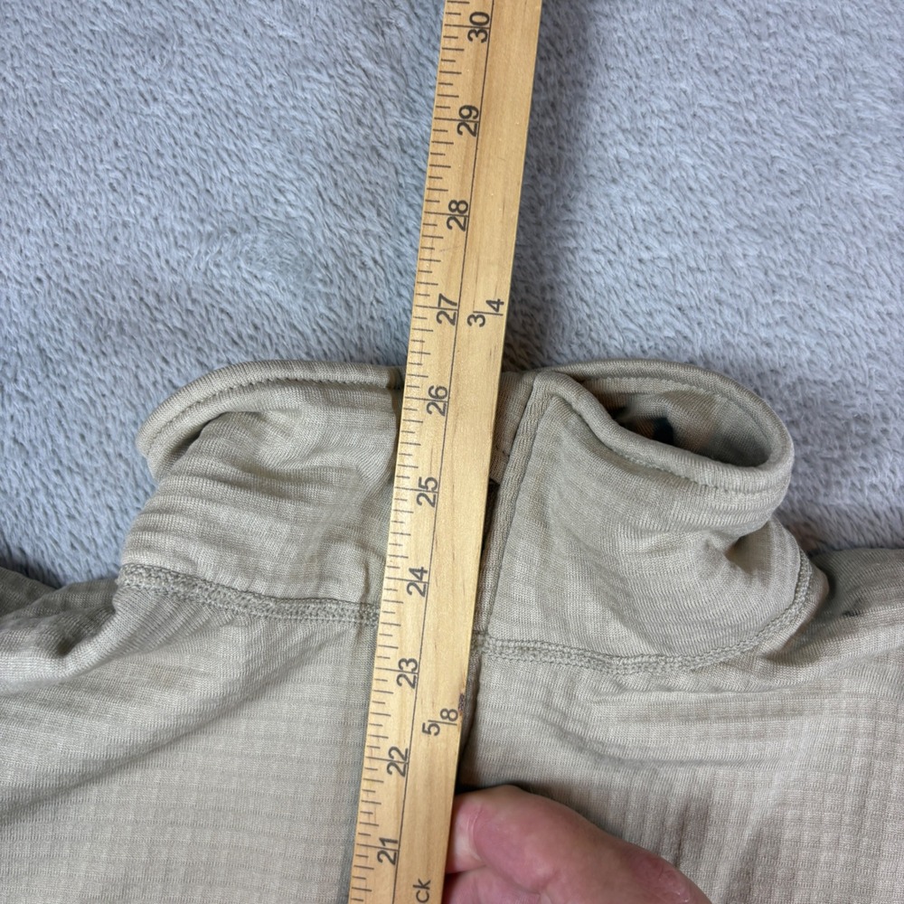 Peckham Shirt Mens Medium Gen III Cold Weather Mid Weight Grid Fleece Tan - Picture 5 of 7
